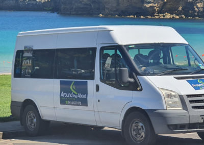 Bus parked at Port Campbell
