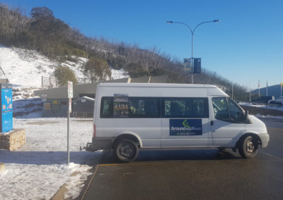 Bus parked at Mt Hotham